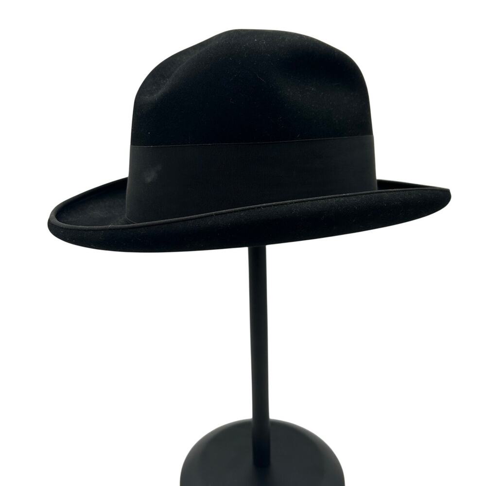 Vintage Resistol Self Conforming Fedora Black Felt Size 7 Hickeys Detroit USA